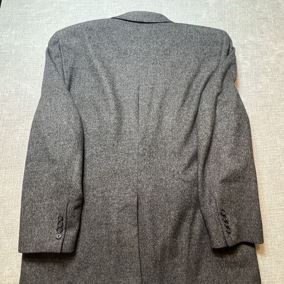 Jos A Bank 100% Camelhair Dark Gray Charcoal Flannel Blazer Sport Jacket 46L - Picture 10 of 10